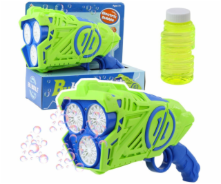 LeanToys Bublinková pistole na baterie s modrými a zelený...