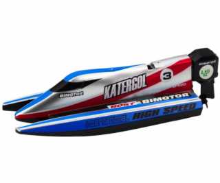 Lean Dálkově ovládaný RC motorový člun modro-stříbrný 14c...