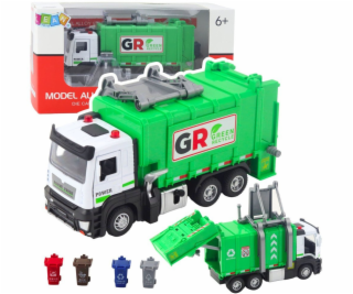 LeanToys Popelářské auto se 4 motorizovanými popelnicemi,...