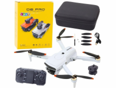 LeanToys D6 PRO Drone kamera LED světla aplikace světle šedá