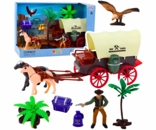 LeanToys Kovbojská sada Figurky Westernové vozové koně Ko...