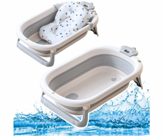 Lean Skládací dětská vanička s teploměrem a matrací s hvě...
