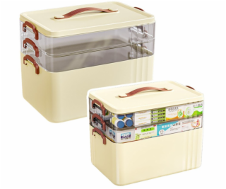 Lean Organizér na léky Box, prostorný, třípatrový, domácí...