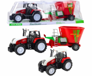 LeanToys VELKÝ ZEMĚDĚLSKÝ TRAKTOR 60 CM PŘÍVĚS S KRMIVEM,...