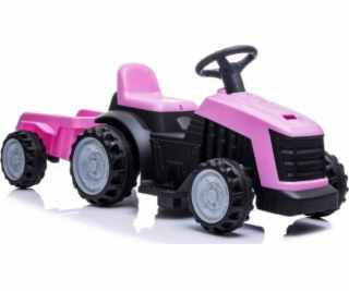 Lean Sport TR1908T růžový bateriový traktor s přívěsem