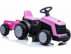 Lean Sport TR1908T růžový bateriový traktor s přívěsem