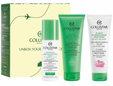 Collistar Talasso-Scrub čisticí tělový peeling s mořskou solí 150 g + IDROATTIVA + Fresh Moisturising Water Cream osvěžující a hydratační krém-gel na obličej 15 ml + Deep Hydrating Fluid