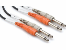Hosa Kabel Jack 6,3 mm x2 - Jack 6,3 mm x2 3 m černý (CPP-203)
