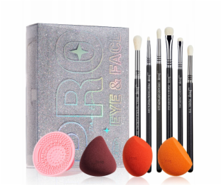 Jessup SET Sada kosmetických štětců a houbiček v krabičce...