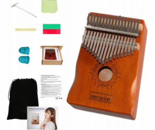 Zenwire Kalimba Africký nástroj Klavír Zanza Mbira 17 klá...