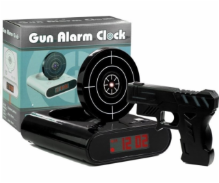 LeanToys laserová pistole se štítem, budík, hodinky, černá