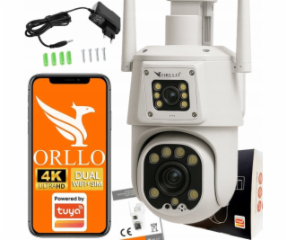 ORLLO TZ8 Duální 4MP + 4MP 4G Wi-Fi IP kamera
