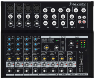 Chanel Mackie Mix12FX - 12kanálový kompaktní mixážní pult
