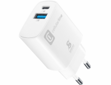 Cellular Line Cestovní nabíječka Cellularline Dual Port Samsung PD 25W bílá