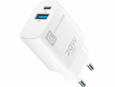 Cellular Line Cestovní nabíječka Cellularline Dual Port Apple PD 20W bílá