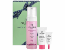 Collistar Unbox Your Beauty sada zklidňující čisticí pěna na obličej 180 ml + hloubkově hydratační krém 25 ml + hydrogel pod pleť