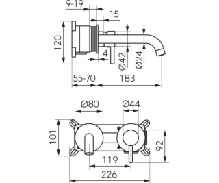 Ferro BCK3PA / CIRICULUS / PODOMÍTEK UMYVADLOVÉ BATERIE C...