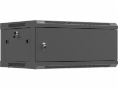 Lanberg Skříň INSTALACE RACKOVÉ SKŘÍNĚ NÁSTĚNNÁ 19 4U 600X450 černá KOVOVÉ DVEŘE (PLOCHÉ BALENÍ)
