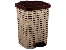 Katex Odpadkový koš s pedálem 12l RATAN - béžový / 272x249x342mm/ N