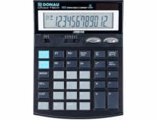 Donau Kalkulačka Kancelářská kalkulačka DONAU TECH, 12místný displej, rozměry 186x142x39 mm, černá