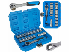 Geko Sada drážkových ořechů s ráčnou 10-24 mm 17dílná CrV (10)