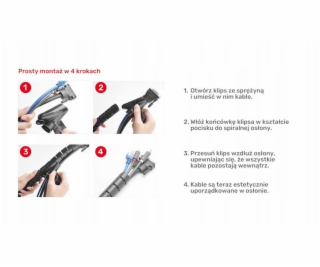 Unitek Spirálový organizér kábelov 25 metrov, priemer 22 ...