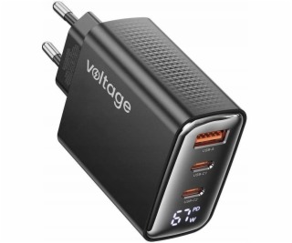 voltage Nabíječka GaN 67W PD 3.0 QC 4.0 USB-A 2x USB-C di...