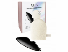 NoName GLOV_SET Face Architecture moderní masážní přístroj Gua Sha + rukavice na odličování a čištění