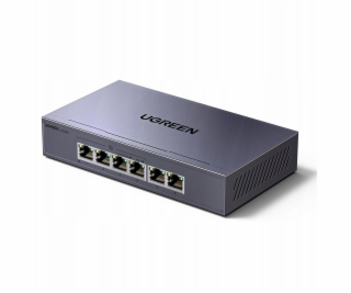 Ugreen 6portový ethernetový switch s PoE - šedý 1Gb/s