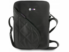 BMW karbonová taška s kapsami a kovovým logem na 10 kusů, černá