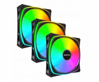 Montech RX120 Pro ARGB PWM Reverse Black 120mm ventilátor...