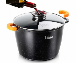 Vilde VYSOKÝ ŽULOVÝ HRNEC 9,7 L 28 CM S VÍČKEM S AROMATIZ...