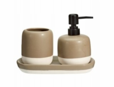 Bathroom Solutions Dávkovač mýdla a kelímek na zubní kartáček THE PASTELS na keramickém stojanu