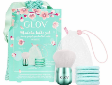 Glov Sada 5 odličovacích tamponů Matcha Latte Moon Pads + štětec na make-up Kabuki Brush + taštička