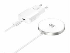 4smarts Bezdrátová nabíjecí sada Qi2/MagSafe-kompa 25W, 1,5 m bílá