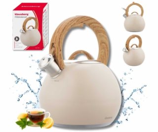 Klausberg Ocelová konvice s pískačkou 3l KB-7956 matně bé...