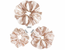 Glov Čelenky Saténové Scrunchies S/M/L Šampaňské 3 ks