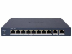 Hikvision Šakotuvas 10 prievadu, 8 PoE komutátoru DS-3E1510P-EI/M(B)
