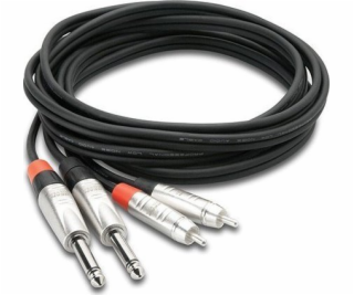 Hosa Kabel Jack 6,3 mm x2 - RCA (Cinch) x2 3,05 m stříbrn...