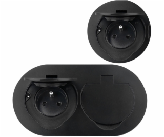 Orno Hermetická dvojitá elektrická zásuvka, oválná, IP55,...