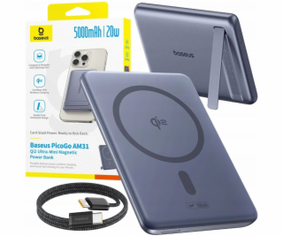 Baseus Powerbank PicoGo AM31 Qi2 5000mAh 20W ultratenká k...