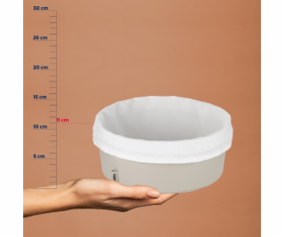 Košík na chleba Grana PU kůže stříbrná šedá 11,0cm 28,0cm...