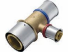 KAN-therm Redukční T-kus Mosazný lisovací 25 x 16 x 20 mm (K-040602)