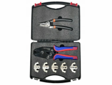 Eurokomp Sada krimpovacích nástrojů s vyměnitelnými čelistmi bez použití nářadí + kleště