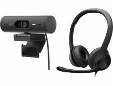 Logitech Webkamera Brio 500 Graphite (960-001422) + H390 (981-000406)