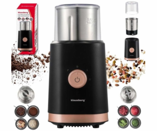 Klausberg KB-7992 ELEKTRICKÝ MLÝNEK NA KÁVU, KOŘENÍ A OVOCE