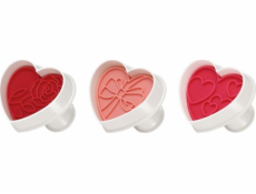 Tescoma Wykrawacze z pieczątką DELCIA, 3 szt., serduszka Tescoma uniwersalny