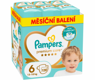Pampers Premium Care plenky 6, 13-18 kg, 128 ks.