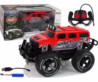LeanToys Terénní vozidlo na dálkové ovládání 1:14 Červené...