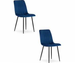 Leobert Židle LAVA - tmavě modrý samet x 2